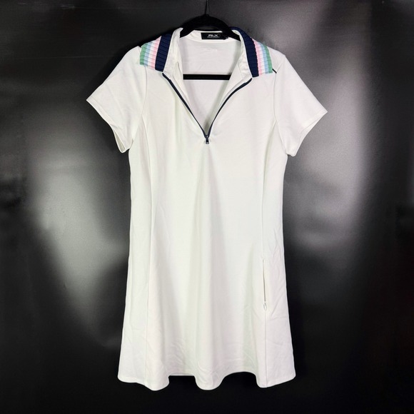 RLX Ralph Lauren Heavyweight Pique Dress White Polo Mini Short Sleeve Sz L - Picture 4 of 10